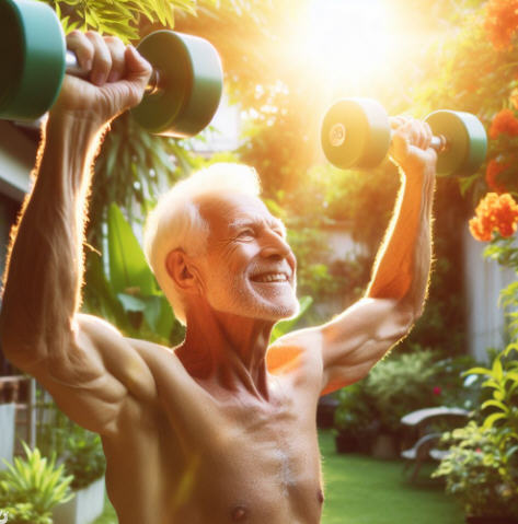 Grandpa Exercising